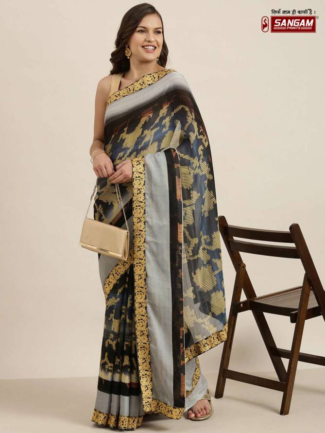 Sangam Sanchi Chiffon Printed Regular Wear Designer Latest  Saree Collection